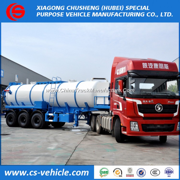 3 Axle 20000L Vacuum Sewer Cleaning Tank Trailer