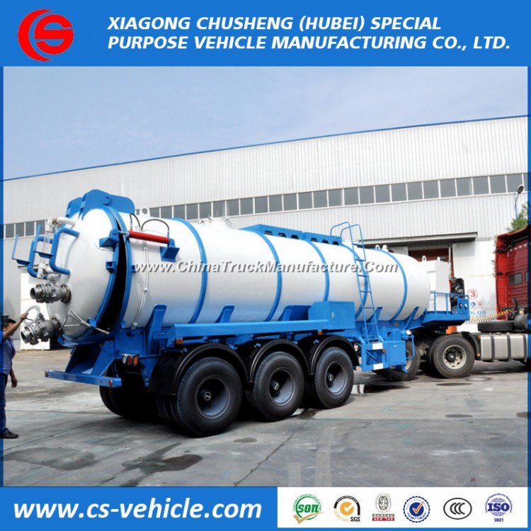 Factory Sale 3 Axle 20m3 20, 000L Sewage Suction Tank Trailer for Sale