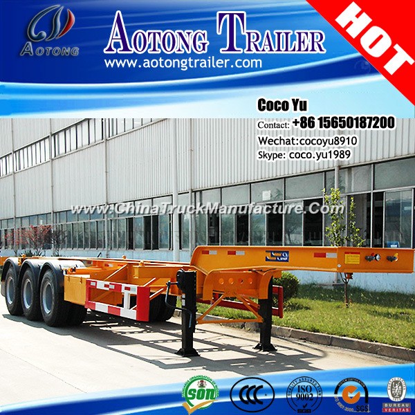 40/45ft 3-Axle Gooseneck Skeleton Container Trailer Chassis