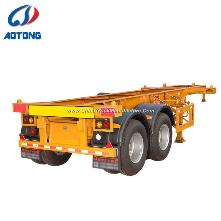 Low Price 2 Axles 40FT Container Chassis Trailer for Sale