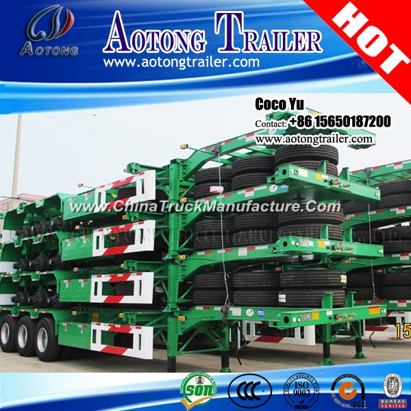 3 Axles 40ft Skeleton Container Semi Trailer Chassis (twist locks)
