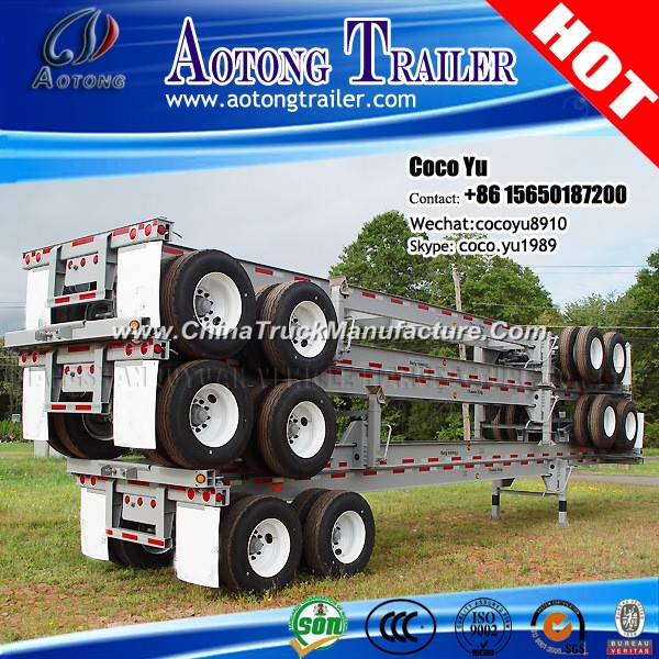 2 Axles 20ft Skeletal Frame Container Trailer Chassis for Sale