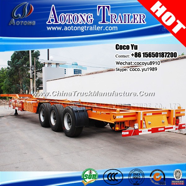 3 Axles 20/40ft Skeleton Container Trailer Chassis for Namibia