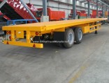 2 Axle 40FT Flatbed Semi Trailer Chassis for Sale