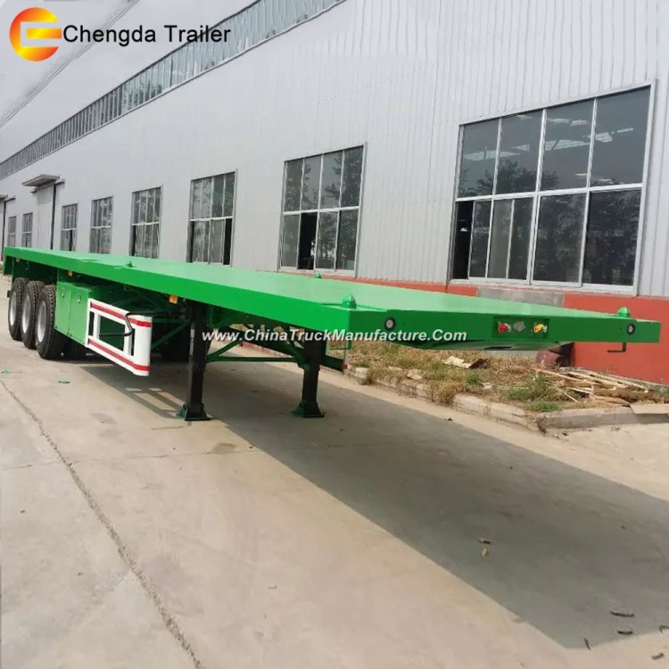 40FT 3 Axel Flatbed Semi Trailer Chassis for Sale