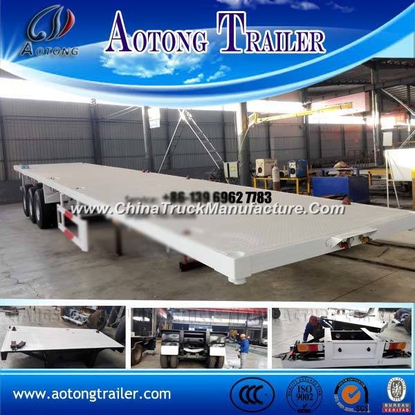 3 Axles Skeleton / Flated Bed Container Semi-Trailer / Container Chassis for Sale