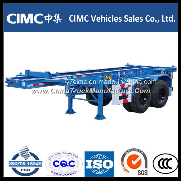 Cimc 2 Axles 20FT Container Skeleton Trailer Chassis for Sale