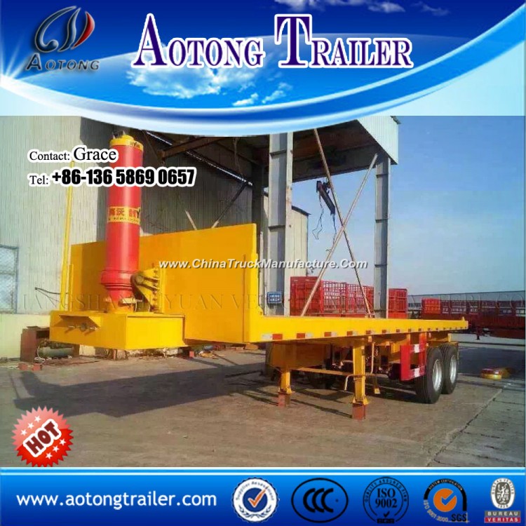 3 Axle 20FT 40FT Flatbed Tipping Chassis for Sale