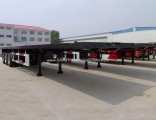 3 Axle 40ft Chassis Flatbed Container for Sale