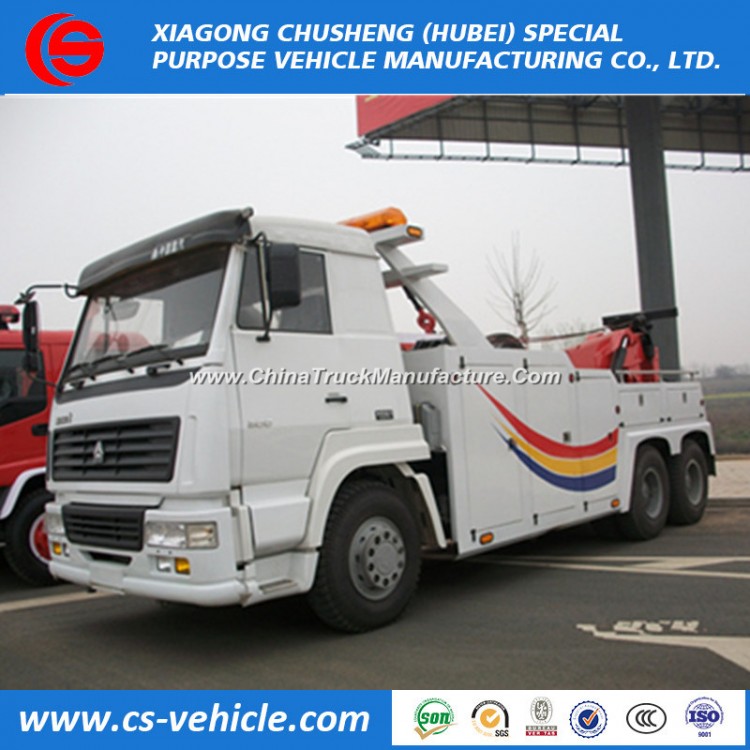 Sinotruk HOWO 6*4 25 Tons Heavy Duty Wrecker Tow Trucks with Hydraulic Control System for Sale