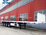 Aotong Brand Heavy Duty 4 Axle Flatbed Container Trailer