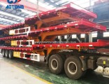 China Manufacture 3axle 13meters Widen Flatbed Container Trailers for Sale