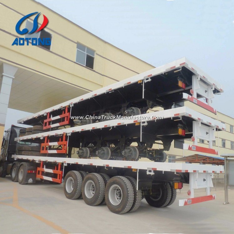Hot Sale 3axle Flatbed Container Carrier Trailers for Sale