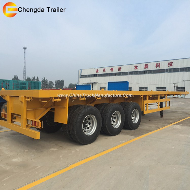 3 Axle 40FT Flatbed Semi Trailer Made in China