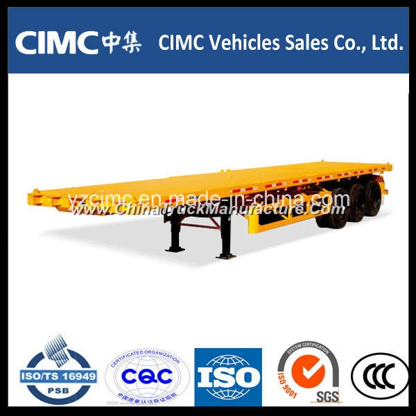 Cimc 40′ Tri-Axle Flatbed Trailer with 12 Locks