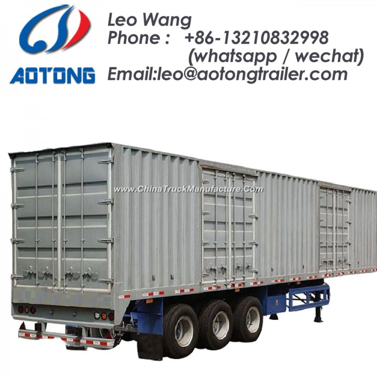 2-Axle Grain/Foods Transporting Aluminum Dry Van Box Semi Truck Trailer