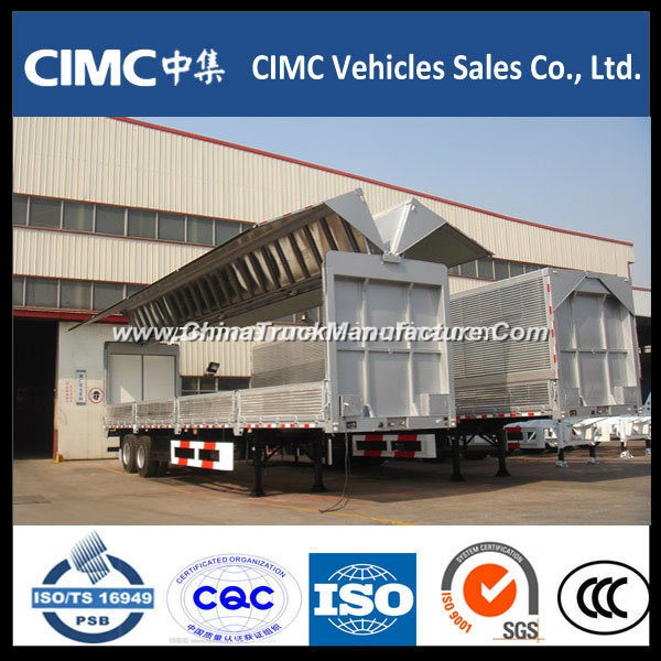 Cimc 3 Axle Wing Opening Box Semi Trailer for Sale