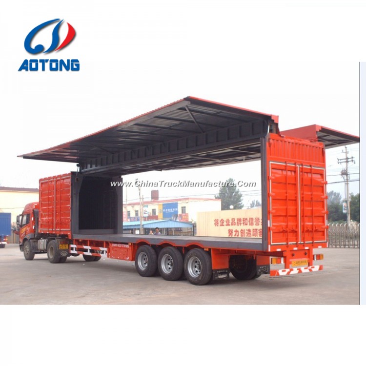 3 Axles Wing Truck Trailer for Long Distance Transportation