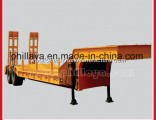 2 Axles Gooseneck Low Bed Lowbed Stainless Steel Semi Trailer Air Suspension