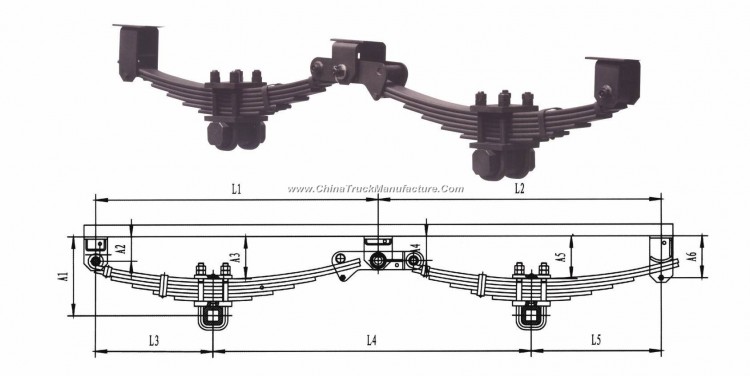Germany Type Semi Trailer Mechanical Suspension
