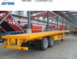 China 40FT Tri Axle Flatbed Semi Trailer for Container Transportation