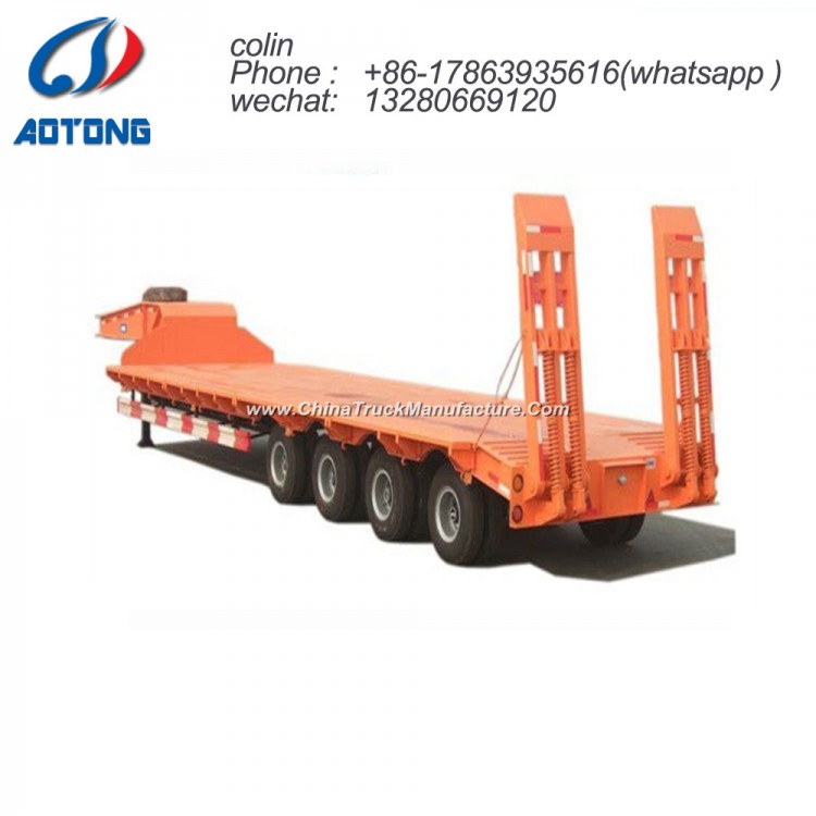 Best Selling 70tons Low Bed Semi Trailer for Sale