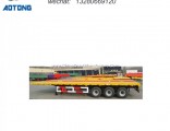 China Manufacturer 3 Axles Flatbed Container Tipper Semi Trailer