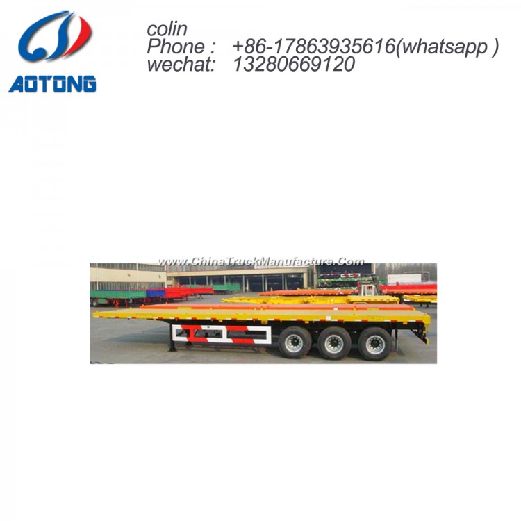 60tons 40FT Flatbed Container Semi Trailer