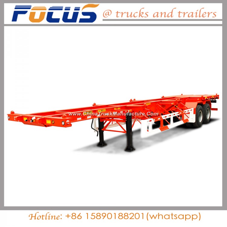 40 Feet 3 Axles Skeleton Cargo/Container Semi Truck Trailer