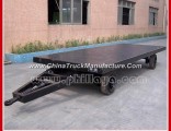 Two-Axle Flatbed Container Draw Bar Truck Trailer with Bogie Axle