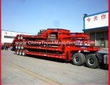 Tri Axle Mechanical Suspension Cimc Towing Low Bed Semi Trailer for Excavator Transporting
