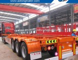 Low Price Skeleton Flatbed Container Semi Trailer for Sale