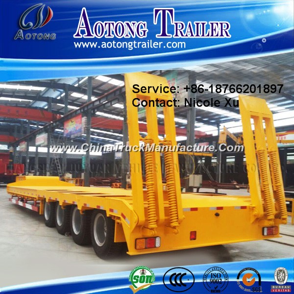 2/3/4/5 Axles 50/80/100 Tons Low Loaader Flatbed Semi Trailer Truck Trailer Cargo Trailer for Sale