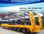 2-4 Axle 35-45t Low Flat Semi Trailer (concave beam pumping structure exposed tires) (LAT9350TDP)