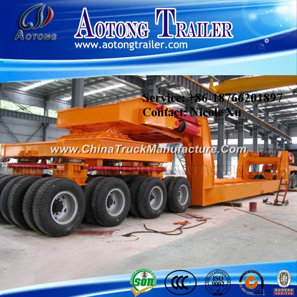 Heavy Machine and Heavy Cargo Transport 50-120 Tons Low Bed Semi Trailer