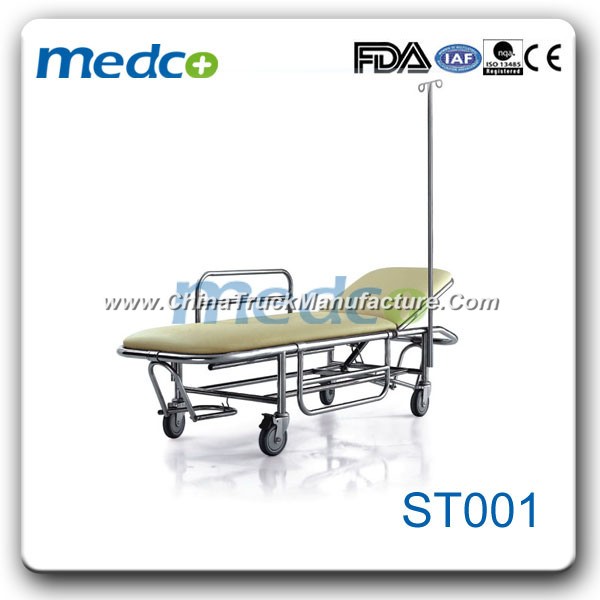 Stainless Steel Hospital Patient Transfer Ambulance Emergency Trolley