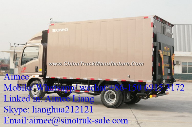 2018 HOWO 4X2 Diesel Engine 6 Ton Light Duty Van Carrier Truck