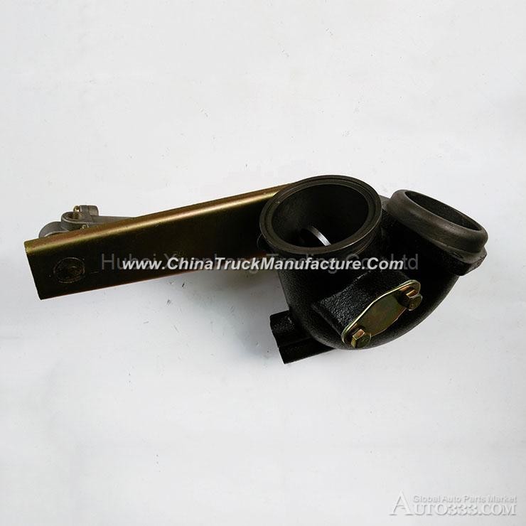 Dongfeng Tianjin 4H Truck Parts Supercharger Outlet Connection Pipe with Exhaust Brake Valve 1203015
