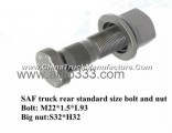 SAF truck rear standard size bolt and nut