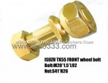 High tensile wheel stud bolt and nut for truck ISUZU