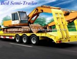 3 Axles 50t 12 Wheelers Low Bed Semi-Trailer for Sale