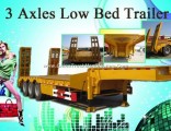 3 Axles 50-90 Ton Low Bed Cargo Truck Semi Trailer