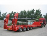 4 Axles Low Bed Semi-Trailer for Transportation