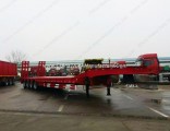80tons 4 Axles Low Flatbed Semi Trailer Truck