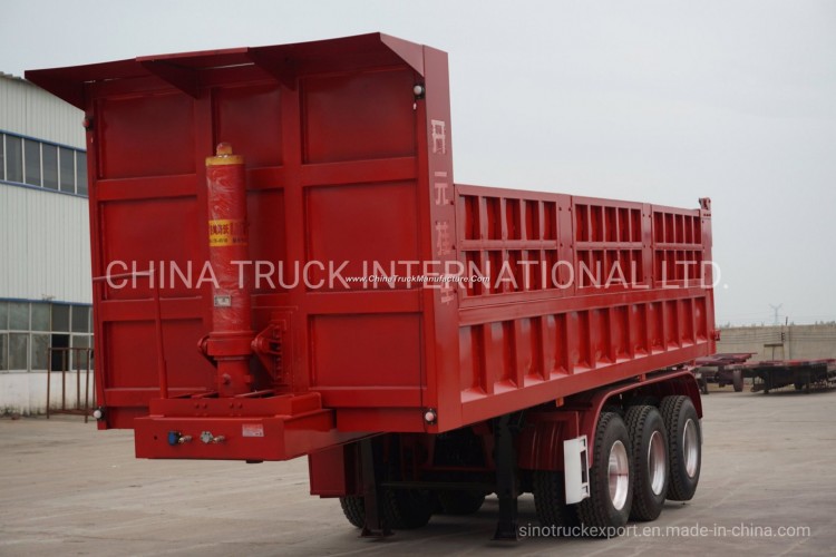 Sino Heavy Truck Trailer 70ton Tipping Semi Dump Truck Trailer 3 Axel Tipper Semi Trailer