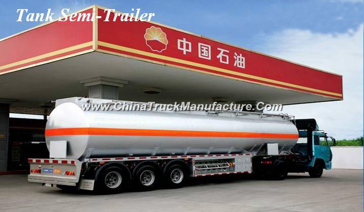 Aluminum Alloy 46cbm Fuel Tanker Semi-Trailer