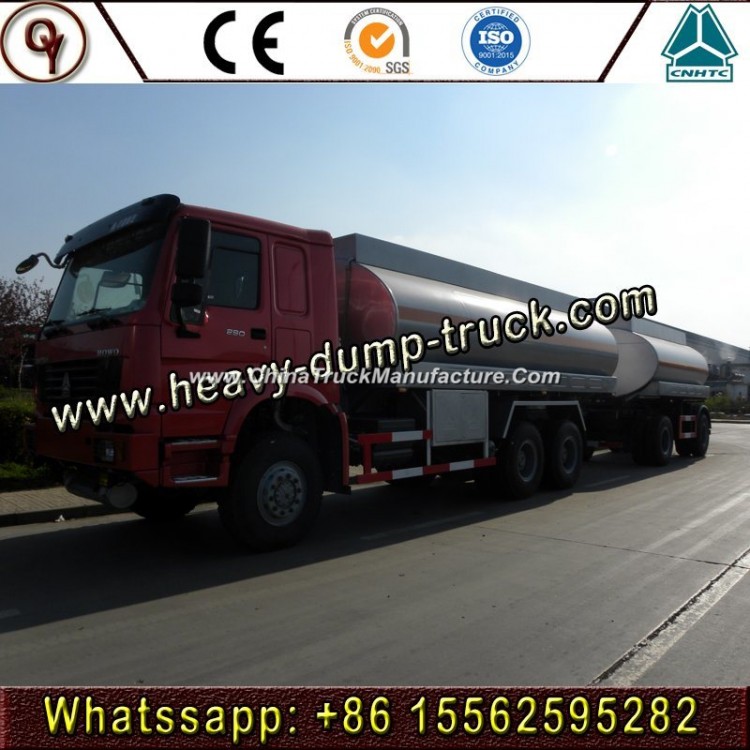 15-35 Cbm Full Trailer for Fuel Tank Truck with HOWO Fuel Truck
