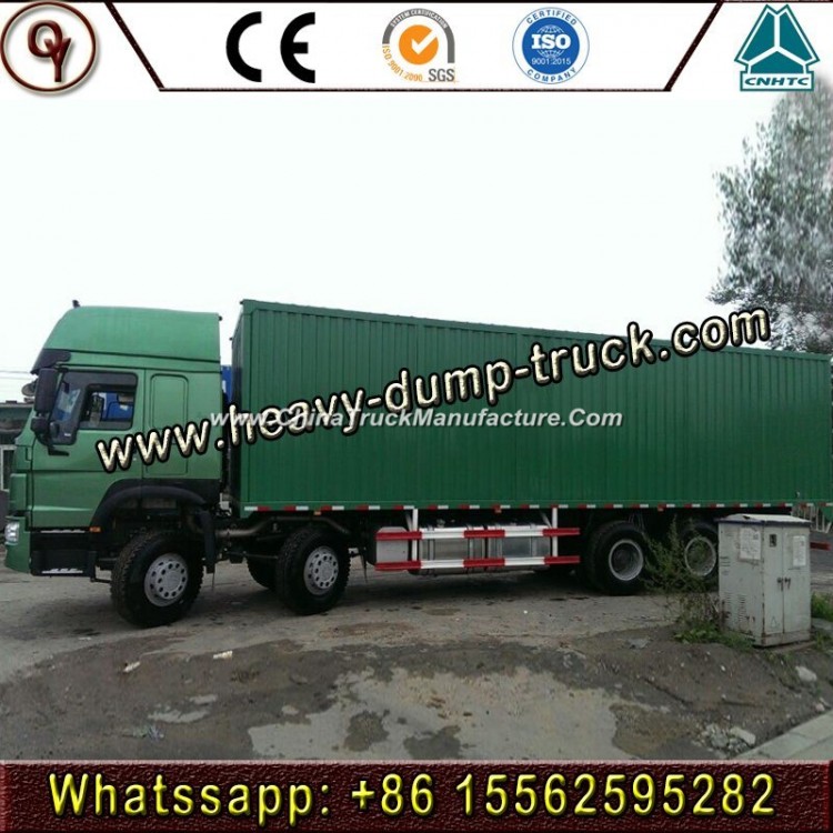 Chinese Sinotruk HOWO Box Truck 8X4 Van Cargo Truck for Sale