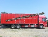 Sinotruk HOWO 6X4 290HP Cargo Van Box Truck for Goods Long Distance Transport