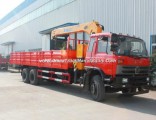Dongfeng 6X4 Flatbed Truck with 10 Ton Crane Telescopic Boom 12 Ton Truck Mounted Crane
